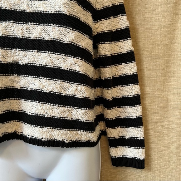 Knitted & Knotted Anthropologie nubby cropped cotton adorable sweater S / M - Picture 6 of 8